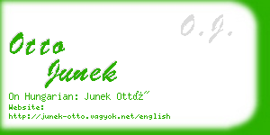 otto junek business card